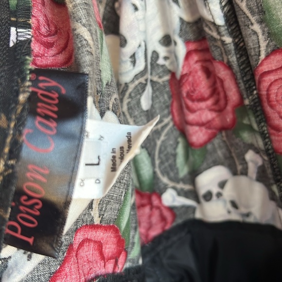 Poison Candy skull&rose cotton dress L - Picture 5 of 12